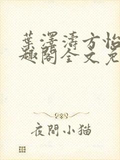 叶泽涛方怡梅笔趣阁全文免费阅读