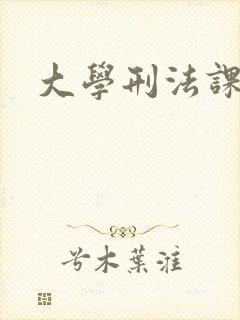 大学刑法课