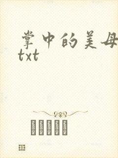 掌中的美母版主txt封面