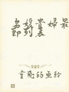 名媛贵妇最新章节列表