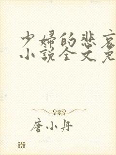少妇的悲哀榆木小说全文免费阅读笔趣阁下载