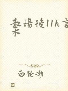 散场后11h言禾封面