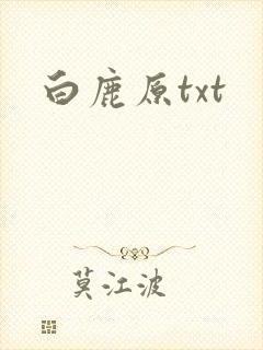 白鹿原txt封面