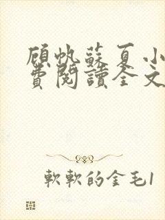 顾帆苏夏小说免费阅读全文