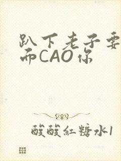 趴下老子要从后面CAO你