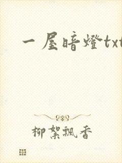 一屋暗灯txt