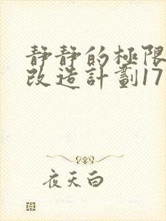 静静的极限自我改造计划17