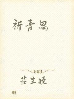 祈青思封面