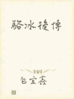 骆冰后传封面
