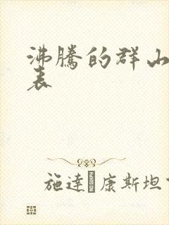 沸腾的群山演员表封面