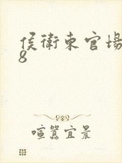 侯卫东官场笔记8封面
