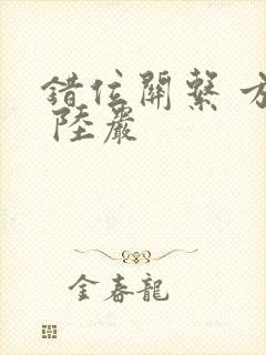 错位关系 方糖 陆岩封面