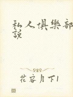 私人俱乐部 小说