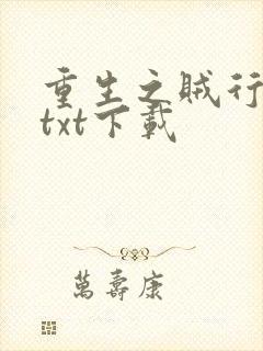 重生之贼行天下txt下载封面