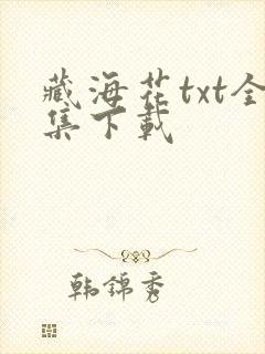 藏海花txt全集下载封面