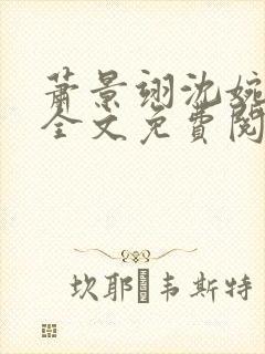 萧景翊沈婉小说全文免费阅读