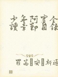 少年阿宾全文阅读章节目录