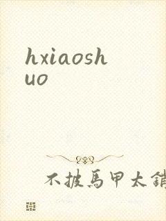 hxiaoshuo封面