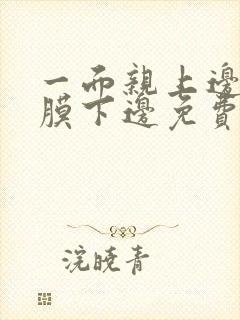 一面亲上边一面膜下边免费阅读