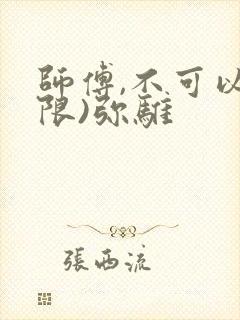 师傅,不可以(限)弥骓封面