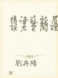 杨洛苏轻眉笔小说免费阅读封面