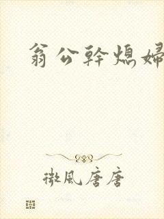 翁公干熄妇封面
