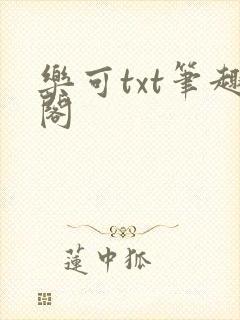 乐可txt笔趣阁