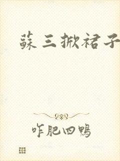 苏三掀裙子
