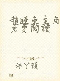 赵晓东主角小说免费阅读