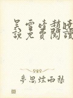 吴雪晴赵晓东小说免费阅读