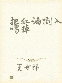 把红酒倒入b里喝掉