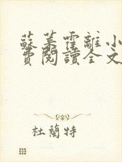 苏莱霍离小说免费阅读全文