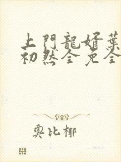 上门龙婿叶辰萧初然全免全集封面