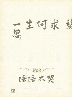 一生何求 兰思思