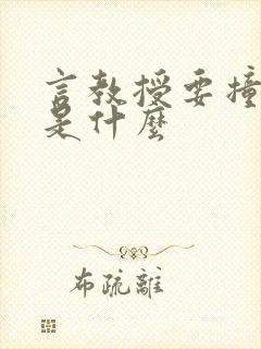 言教授要撞坏了是什么