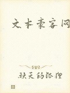 文本豪客网封面