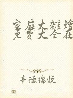 家庭大杂烩小说免费大全在线阅读封面