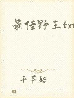 最佳野王txt