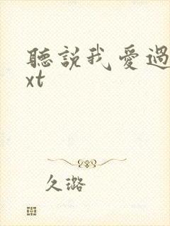 听说我爱过你txt