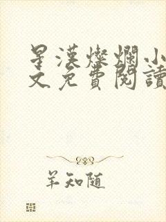 星汉灿烂小说全文免费阅读
