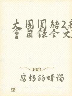 大团圆结2亲情会目录全文阅读视频