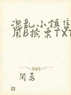 混乱小镇售票员用B检票TXT封面