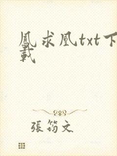 凤求凰txt下载