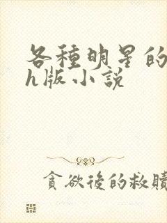 各种明星的综艺h版小说