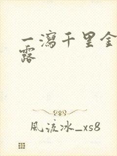 一泻千里金银花露封面