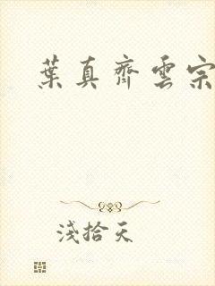 叶真齐云宗免费封面