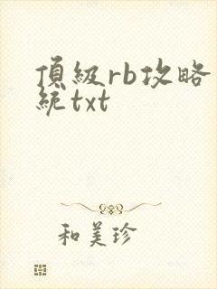顶级rb攻略系统txt封面