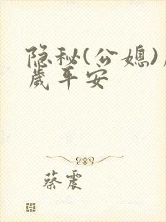 隐秘(公媳)岁岁平安封面