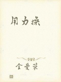 用力操封面