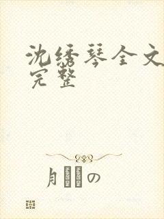 沈绣琴全文阅读完整